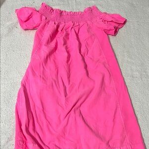 Off-Shoulder Pink Summer Dress